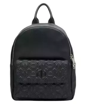 Кожаный рюкзак R с регулируемыми лямками Estro, черный