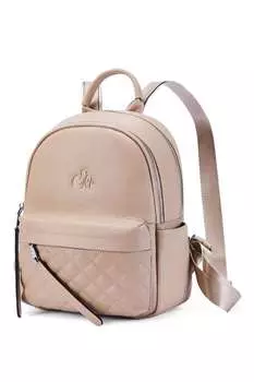 Кожаный рюкзак Rhea с логотипом C'Iel, бежевый