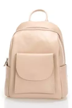 Кожаный рюкзак с карманами Massimo Castelli, оранжевый