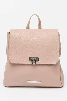 Кожаный рюкзак с кепкой Antonia Moretti, коричневый