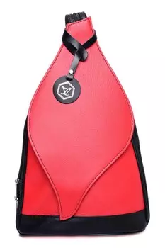 Кожаный рюкзак с логотипом аксессуара Luisa Vannini, красный