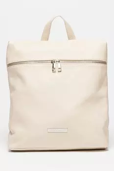 Кожаный рюкзак с регулируемыми лямками Antonia Moretti, бежевый