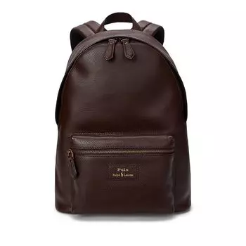 Кожаный рюкзак с текстурой "галька" Polo Ralph Lauren, коричневый