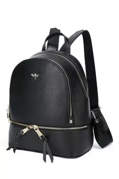 Кожаный рюкзак с тиснением Adeille C'Iel, черный