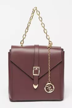 Кожаный рюкзак со съемным ремнем через плечо Antonia Moretti, фиолетовый