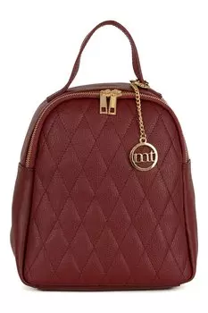 Кожаный рюкзак со стеганой отделкой Mia Tomazzi, бургундия