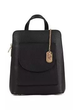 Кожаный рюкзак трансформируемого дизайна Anna Morellini, черный