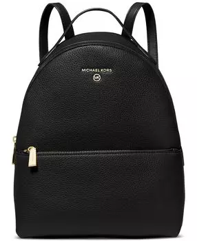 Кожаный рюкзак valerie среднего размера Michael Kors, черный