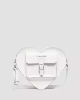 Кожаный рюкзак в форме сердца Dr. Martens, цвет White — Kiev