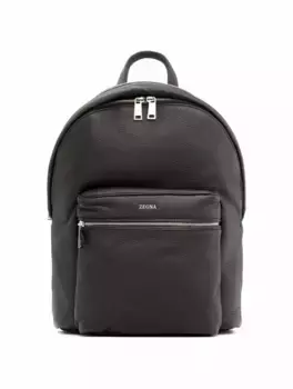 Кожаный рюкзак Zegna, черный