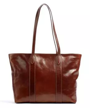 Кожаный шоппер Giudi, коричневый