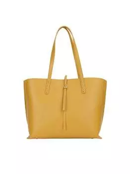 Кожаный шоппер Usha, желтый