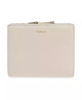 Кожаный складной кошелек Furla, бежевый