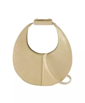 Кожаный сплит кошелек Staud, бежевый