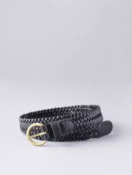 Кожаный тканый ремень 'Waverton' Lakeland Leather, черный