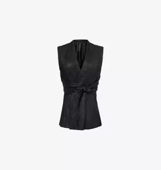 Кожаный топ без рукавов Strutter Rick Owens, черный
