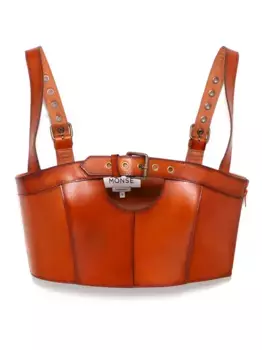 Кожаный топ с пряжкой Monse