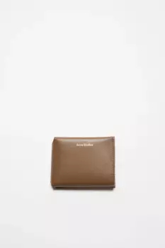 Кожаный тройной кошелек Acne Studios, Camel brown