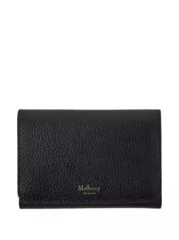 Кожаный тройной кошелек Mulberry, черный