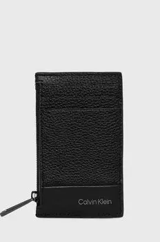 Кожаный визитница Calvin Klein, черный