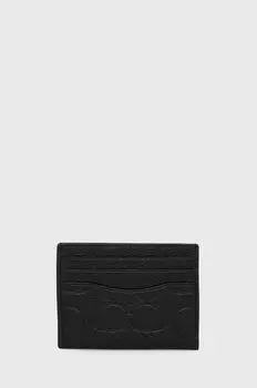 Кожаный визитница Coach, черный