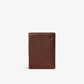 Кожаный визитница двойного сложения Aspinal Of London, цвет tobacco