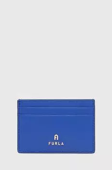Кожаный визитница Furla, синий