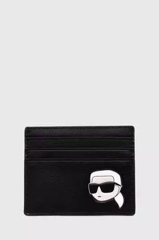 Кожаный визитница Karl Lagerfeld, черный