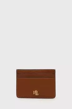 Кожаный визитница Lauren Ralph Lauren, коричневый