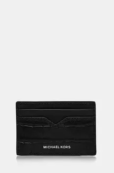 Кожаный визитница Michael Kors, черный