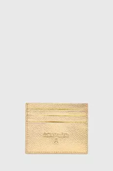Кожаный визитница Patrizia Pepe, золотой