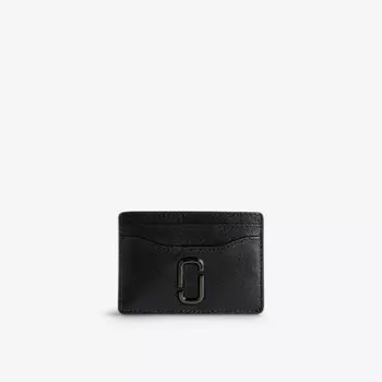 Кожаный визитница The Card Case с металлической пластинкой-логотипом Marc Jacobs, черный