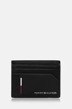 Кожаный визитница Tommy Hilfiger, черный