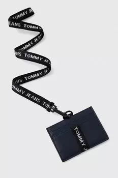 Кожаный визитница Tommy Jeans, темно-синий