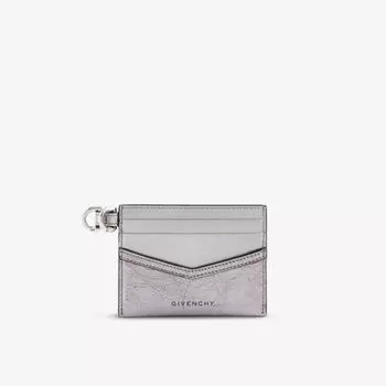 Кожаный визитница Voyou Givenchy, серый