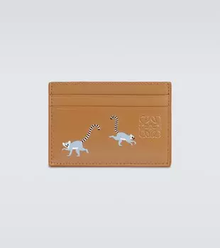 Кожаный визитница x suna fujita lemur Loewe, коричневый