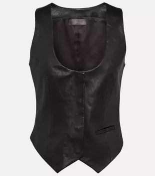 Кожаный жилет Adrian STOULS, черный