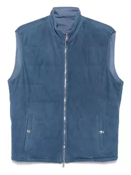 Кожаный жилет Barba, синий
