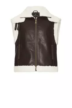 Кожаный жилет для контроля мастерства Unreal Fur, коричневый