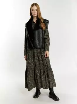 Кожаный жилет Dreimaster, черный