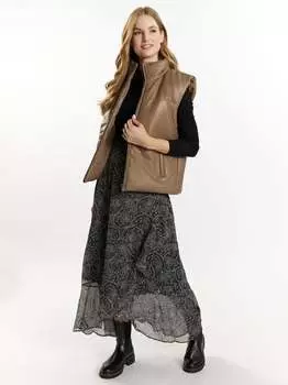 Кожаный жилет Dreimaster, коричневый