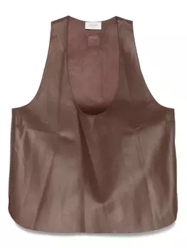 Кожаный жилет Jacob Cohn, коричневый