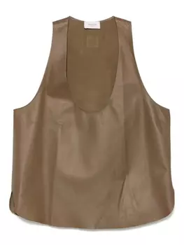 Кожаный жилет Jacob Cohn, коричневый