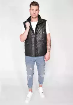 Кожаный жилет JCC "3102169", черный