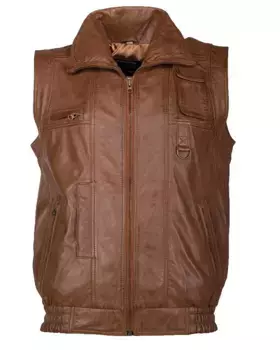 Кожаный жилет JCC "BigVest2", цвет Cognac