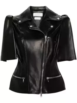 Кожаный жилет Knotted Bow Alexander McQueen, черный