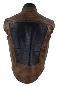 Кожаный жилет в японском стиле TruClothing, черный