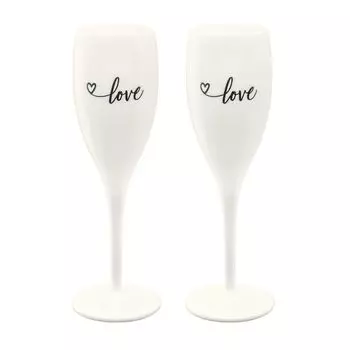 Козиол - Суперстекло Cheers No. 1 бокал для шампанского Love Edition набор из 2 штук Koziol, белый