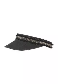 Козырек Джинс, хлопок, заклепки, женский LOEVENICH, цвет Denim Black