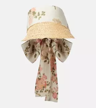 Козырек из рафии Erdem, бежевый